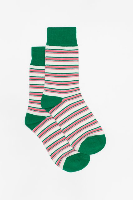 Green Striped Sock - ANTLER NZ