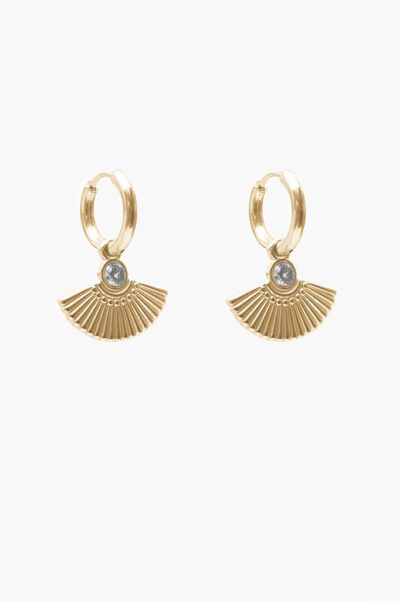 Antler Er25 Gfh Fan Earring Gold