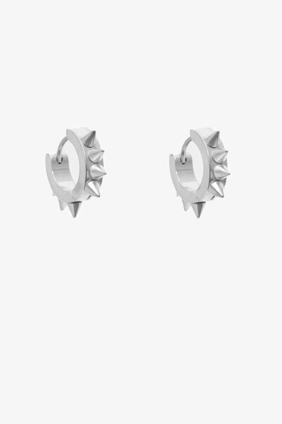 Antler Ew25 007s Spike Huggie Silver Earring 1024px