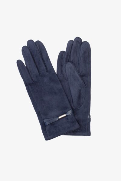 Antler Ag26 Mgn Mademoiselle Suedette Gloves Navy 1024px