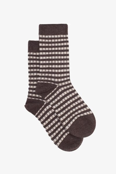 Antler Sw26 003 Cocoa Gingham Sock 1024px