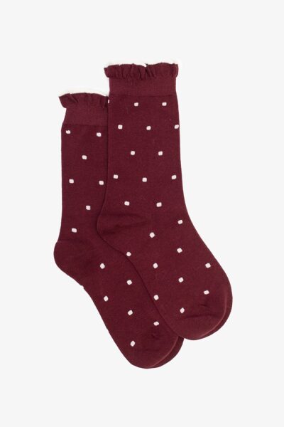 Antler Sw26 008 Merlot Ruffle Spot Sock 1024px