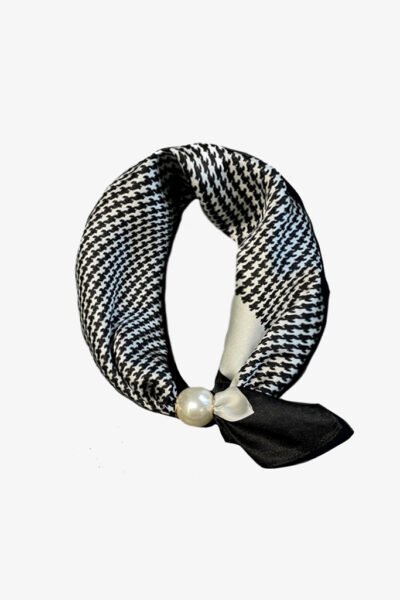 Antler Pfn Hrg Pearl Fasten Neck Tie Herringbone