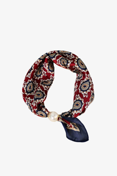 Antler Pfn Ipr Pearl Fasten Neck Scarf Imperial Rouge